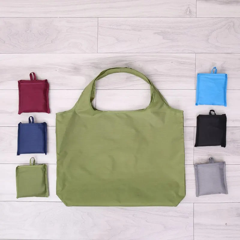 2 бр. Голяма дългогодишна сгъваема преносима водоустойчив многоцветен чанта за пазаруване Изображение 4