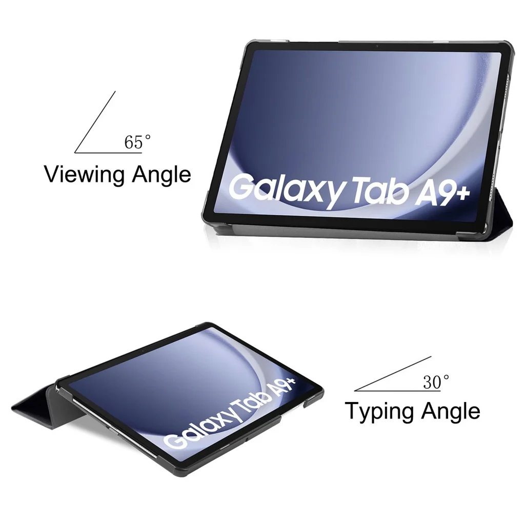 2023 За Samsung Galaxy Tab A9 Plus 11 инча A9 + Трехстворчатая Поставка от изкуствена кожа Калъф за SM-X210 SM-X215 SM-X216 Изображение 2
