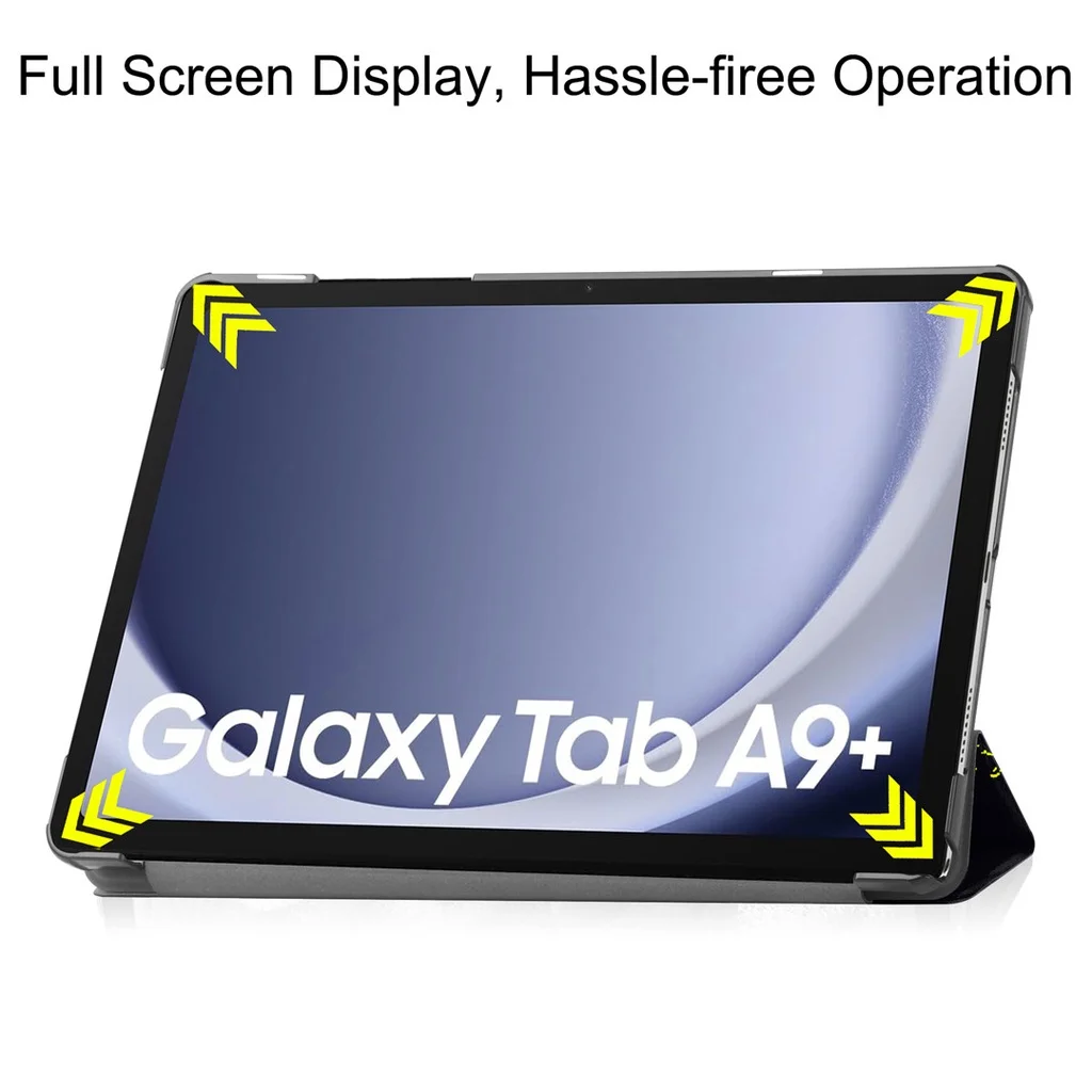 2023 За Samsung Galaxy Tab A9 Plus 11 инча A9 + Трехстворчатая Поставка от изкуствена кожа Калъф за SM-X210 SM-X215 SM-X216 Изображение 3