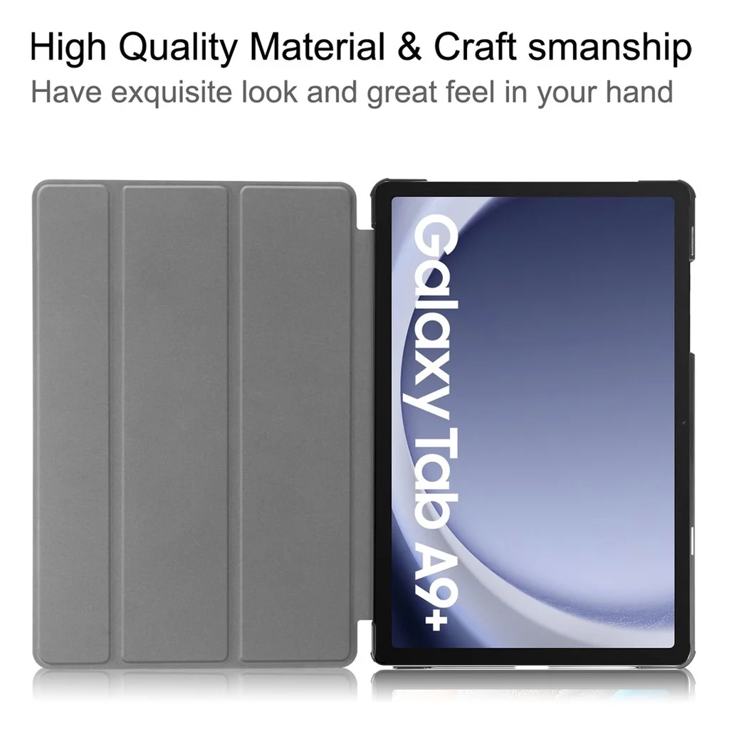 2023 За Samsung Galaxy Tab A9 Plus 11 инча A9 + Трехстворчатая Поставка от изкуствена кожа Калъф за SM-X210 SM-X215 SM-X216 Изображение 5