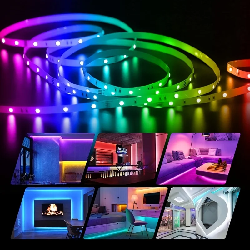 5v RGB 5050 LED Light Strip USB 24 клавишите Инфрачервено Дистанционно Управление Гъвкава Лампа Лента Лента Диод За Фестивалната Парти TV, Desk Bedro Изображение 4