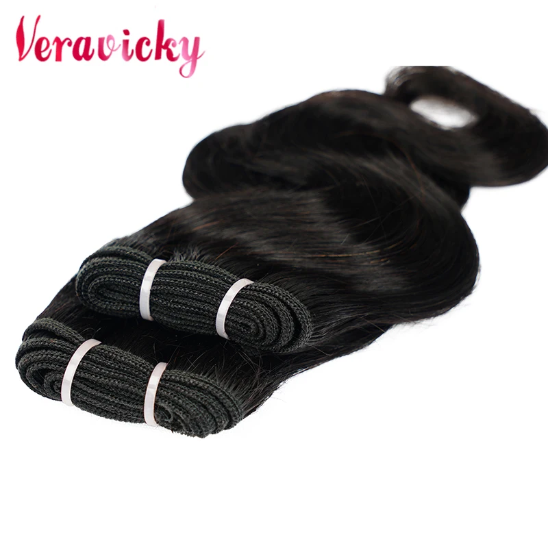 Veravicky Body Weave Снопове от човешка коса на Бразилския Естествен Черен цвят Реми Връзки Коси 8-16 см 50 г / връзка Реми Hair Изображение 1