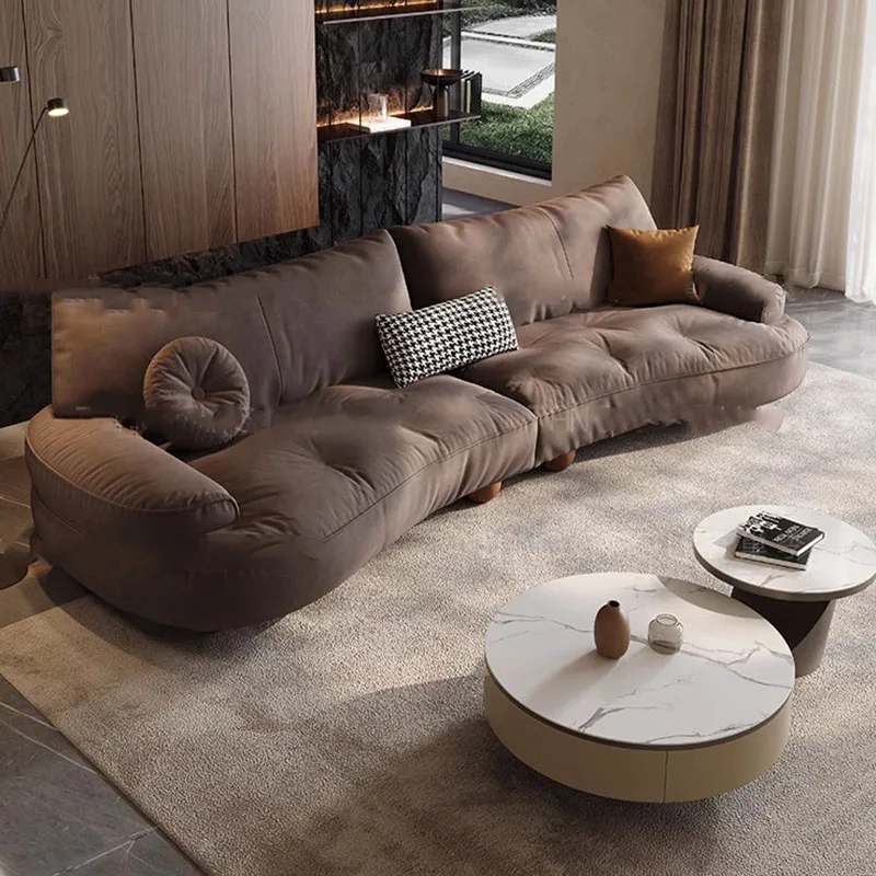 Водоустойчив Мързеливи мека Мебел за дневна Nordic Фоайе Етаж диван с подлакътници Луксозни Удобни столове за декорация на мебели El Hogar Изображение 2