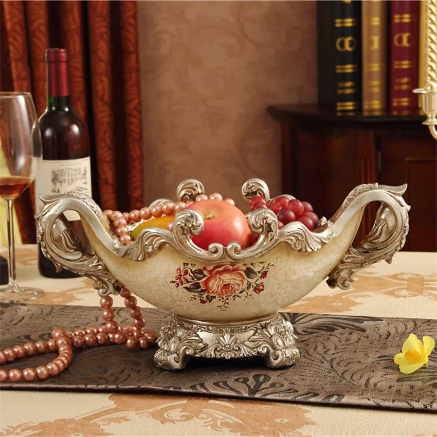 Голяма чиния за плодове в европейски стил, аксесоари за дома в ретро стил Palace е в европейски стил, украса в стил ретро Изображение 2