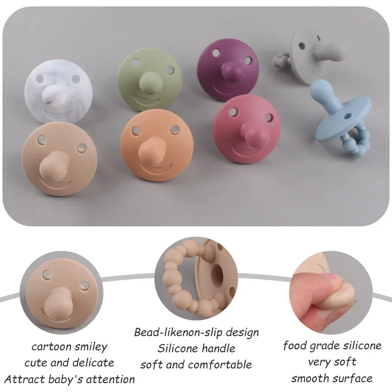 Детска силиконов биберон-залъгалка за новородено, за да проверите за дъвчене, Залъгалка за биберон, Мека играчка-прорезыватель, аксесоари за хранене от хранително-силикон Изображение 2