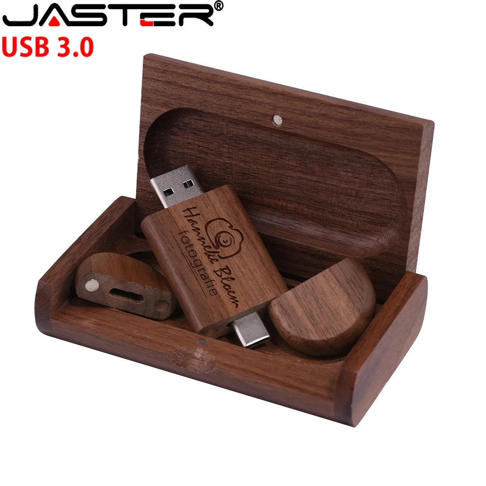Дървени флаш памети TYPE-C USB 3.0 128 GB Безплатно Флаш памет С Логото на Креативен Бизнес Подарък U-диск, 64 GB Бамбук Карта Памет от 32 GB U-диск Изображение 0