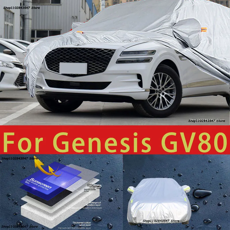 За Genesis GV80 Външна Защита, Пълни с автомобил Сеат, Снежната Покривка, Козирка, Водоустойчива Прахозащитен Външни Автомобилни аксесоари Изображение 0