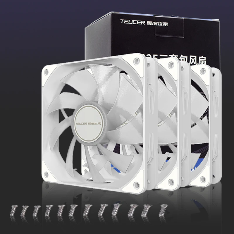 Комплект вентилатора за охлаждане TEUCER AF-10 за PC на 12 см, висока производителност 4Pin PWM ARGB, безшумен вентилатор за кутията на компютъра за по-хладните и радиатори с водно охлаждане Изображение 4