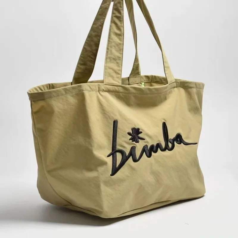 Модни чанти с бродирани букви Чанта-тоут голям капацитет ежедневни чанти през рамо Лека водоустойчива чанта за пазаруване за жени Изображение 0