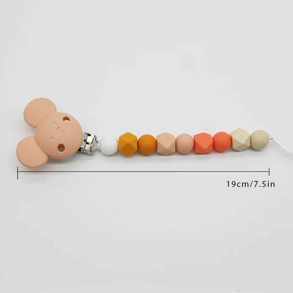 Сладко-idea Цветни бебешки силиконови перли, 1 комплект Пустышек, скоба за детски играчки-прорезывателей, Аксесоар, Окачване-прорезыватель, направи си сам, без Бисфенол А. Изображение 1