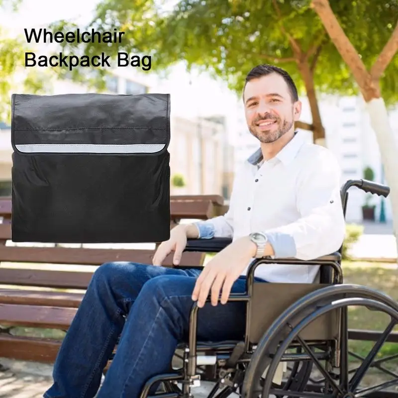 Чанта за инвалидни колички Водоустойчива чанта за инвалидни колички с надеждна светоотражающей ивица Многофункционална чанта за съхранение на ходунков голям капацитет Изображение 3