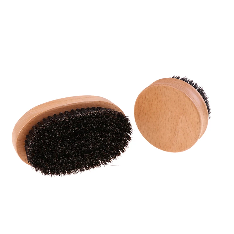 Четка за почистване на брадата от чиста косъм, С дървена дръжка, смазывающая брада, мека четка за моделиране на главата Изображение 3