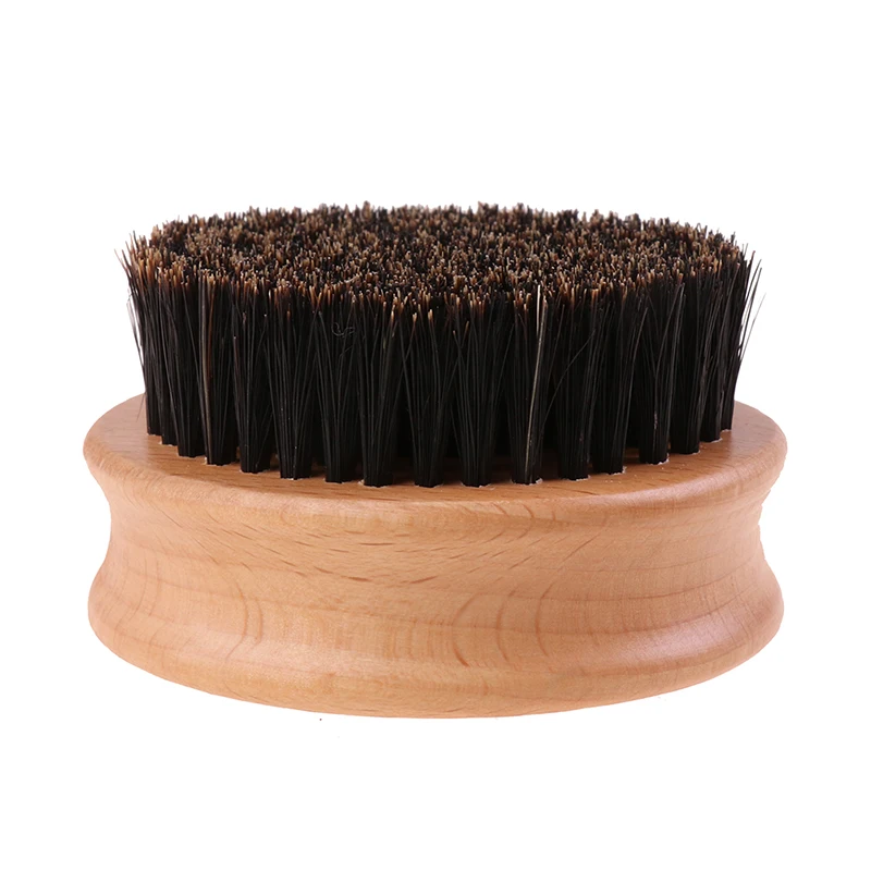 Четка за почистване на брадата от чиста косъм, С дървена дръжка, смазывающая брада, мека четка за моделиране на главата Изображение 5