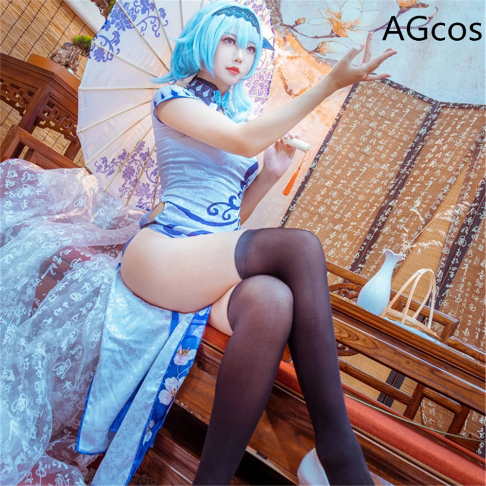 AGCOS Customsizd Genshin Impact Eula Cosplay костюм Женствена рокля Рокля на Играта Eula Секси cosplay Изображение 0
