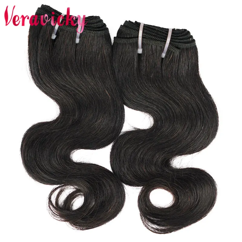 Veravicky Body Weave Снопове от човешка коса на Бразилския Естествен Черен цвят Реми Връзки Коси 8-16 см 50 г / връзка Реми Hair Изображение 0